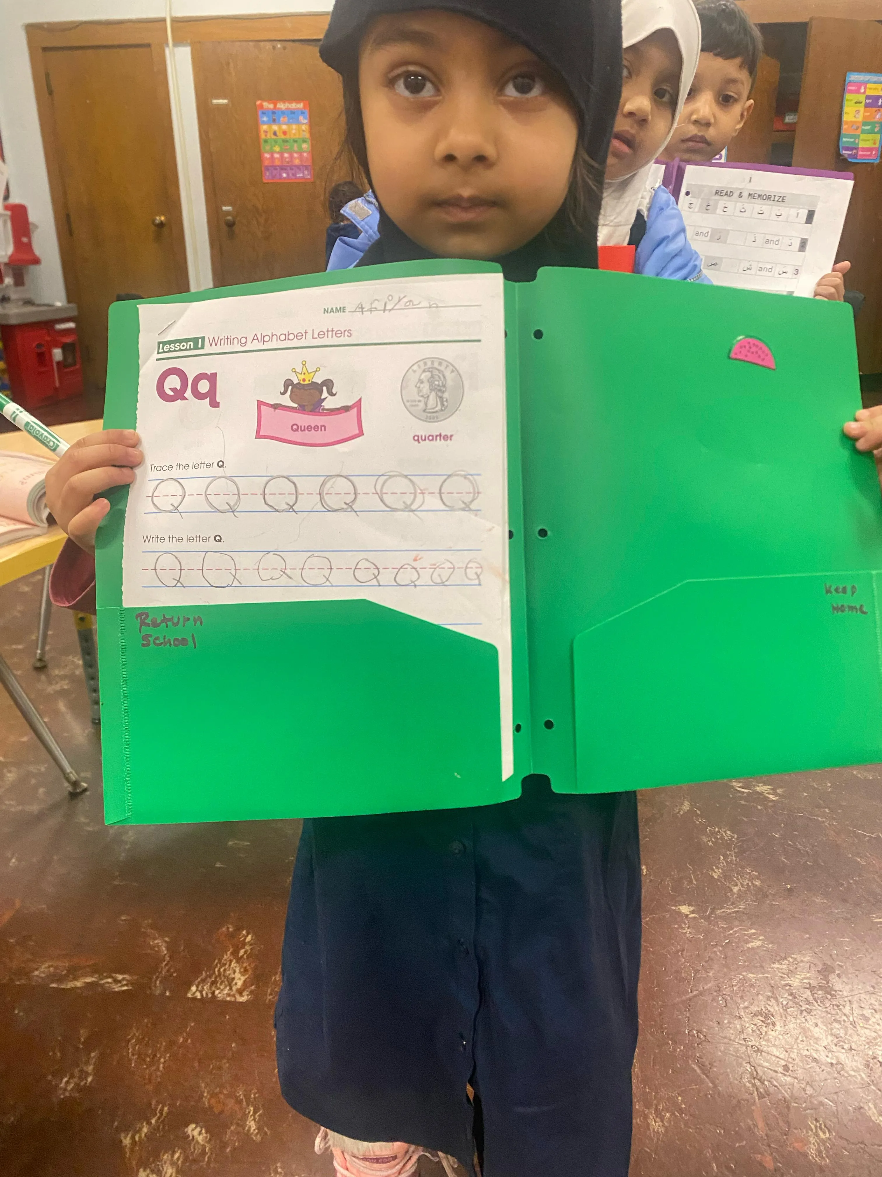 Students learning in the classroom